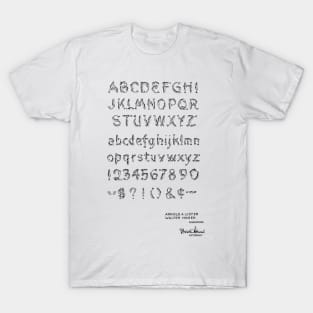 Fish Font of Type Vintage Patent Hand Drawing T-Shirt